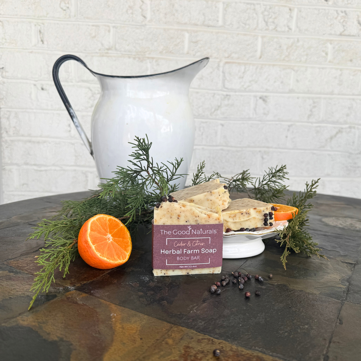 Seasonal Herbal Farm Soap - Cedar & Citrus