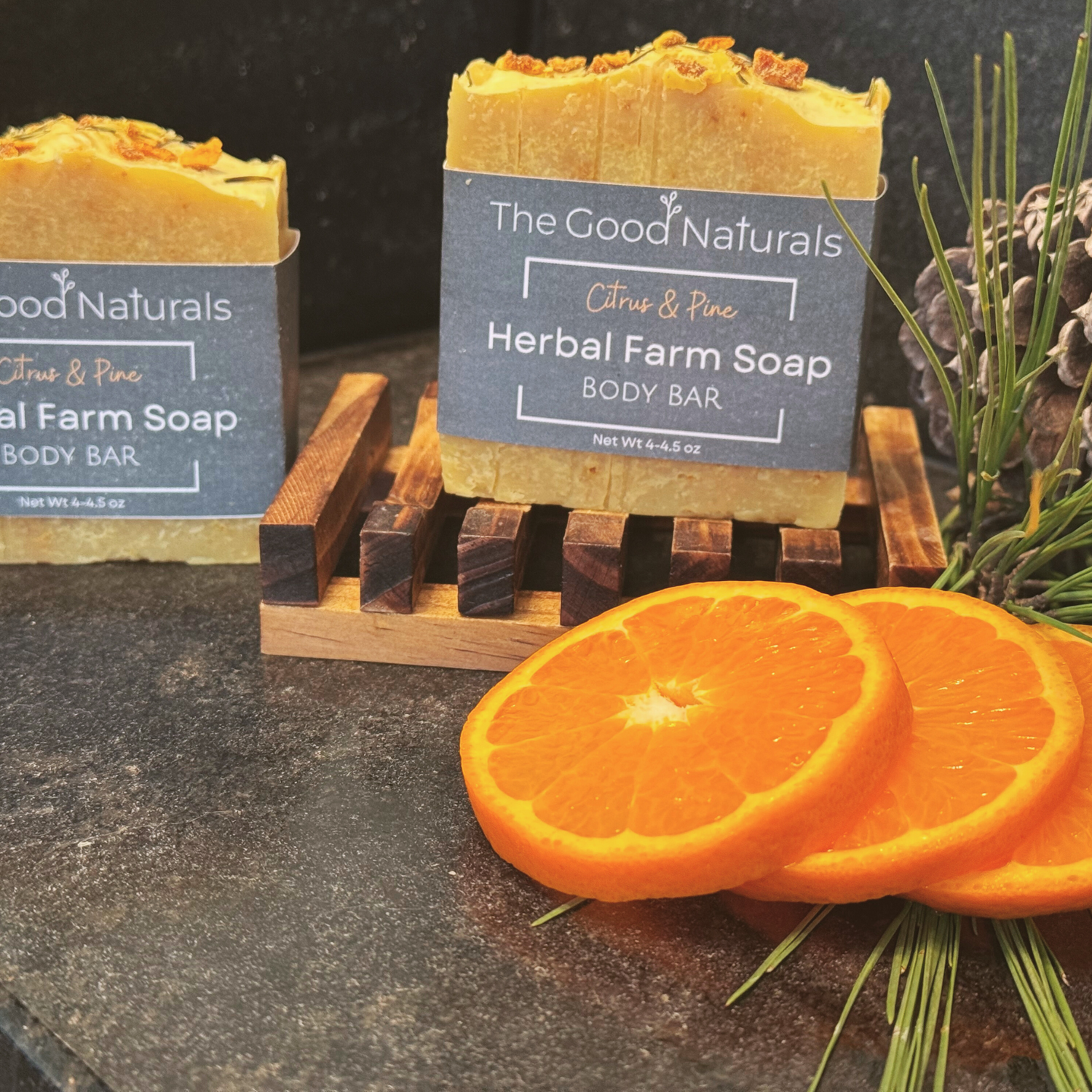 Seasonal Herbal Farm Soap - Citrus & Pine